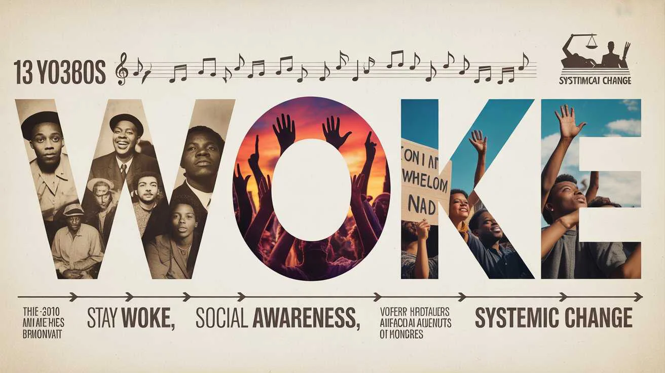 Infographic: historical roots of woke meaning and social awareness